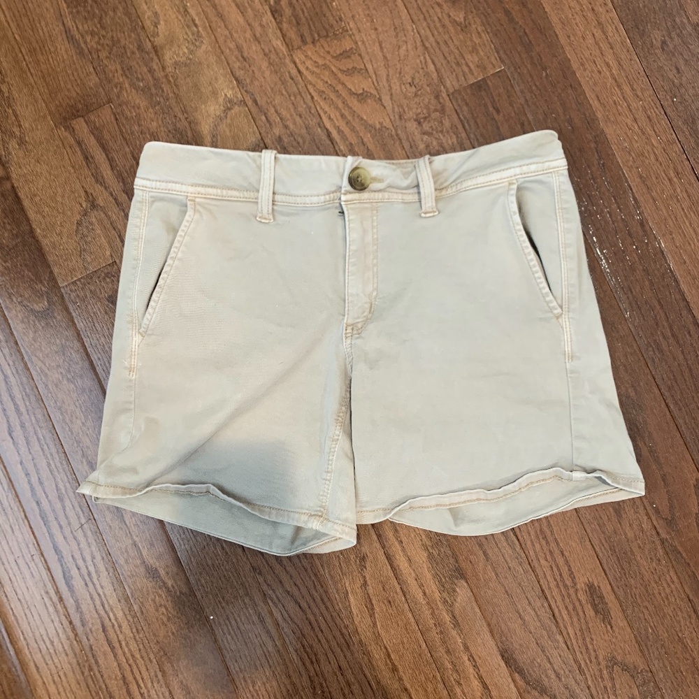 American Eagle Tan Midi Shorts